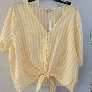 Madewell Striped Tie Top